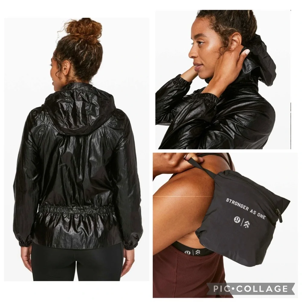 Lululemon Stronger as One Jacket *lululemon X Barrys Matte Black Foil Size 2